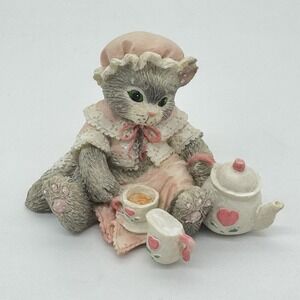 Enesco Calico Kittens 625981 Tea & You Hit The Spot Cat Figurine 1993 Vintage